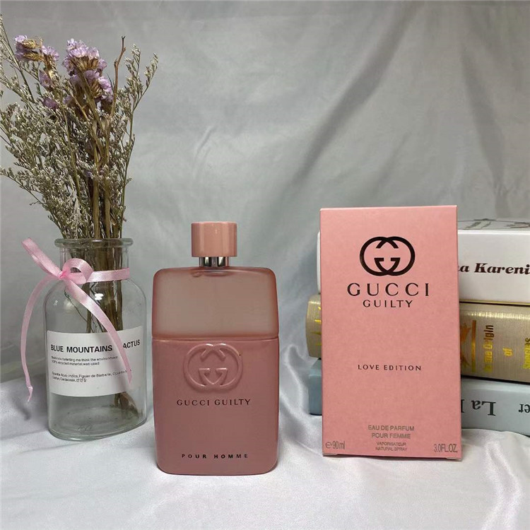 专柜Gucci/古驰罪爱2020年情人节限量情侣香水LOVE EDITION 粉瓶女士90ml