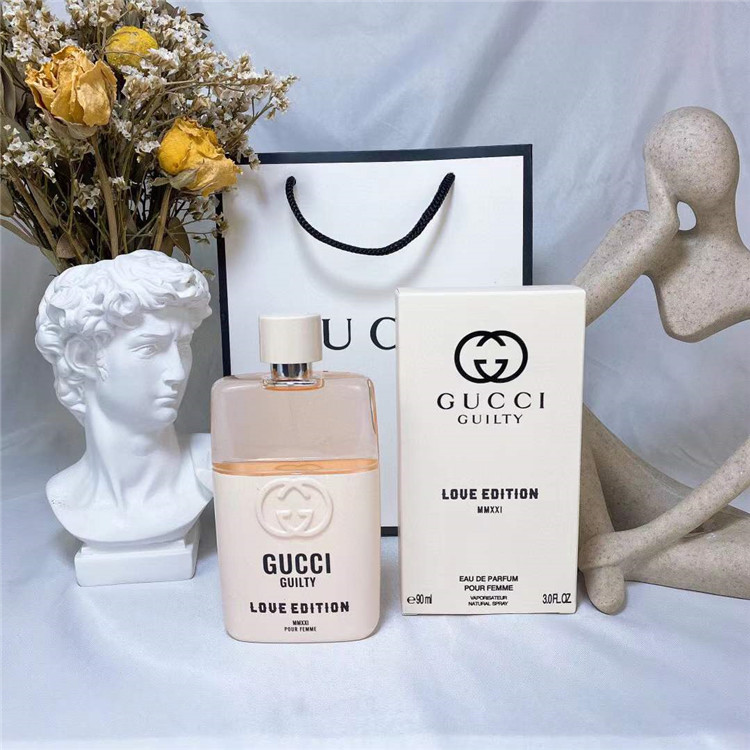 Gucci古驰罪爱蜜恋2021新款情侣白瓶女款CP香水 100ml